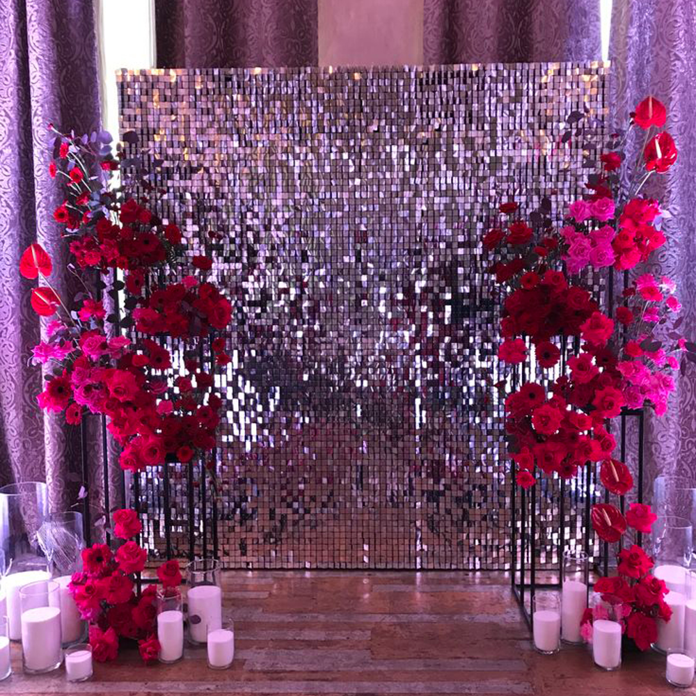 Розовый с серебром